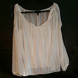 White chiffon top